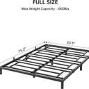GarveeHome Full Size Bed Frame, 8 Inch Metal Platform Bed Frames with Heavy Duty Steel Slat Support, No Box Spring Needed, Noise Free,Anti-Sliding Slat,Easy Assembly, Under Bed Storage
