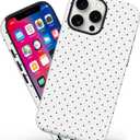 Magnetic for iPhone 12 Pro Max Case Cute Polka Dot Phone Case, Shockproof Slim TPU and Hard PC Protective Phone Cover Compatible with MagSafe Designed for Women Girls, White