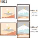 upsimples 18x24 Picture Frame, Display Pictures 16x20 with Mat or 18 x 24 Without, Wall Hanging Poster Frames, Brown, 1 Pack