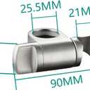 Tecmolog Adjustable Shower Head Holder for 25 mm Slide Bar, Stainless Steel Shower Bar Slider Holder Replacement Part Brushed Nickel, ST35