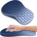 YIWEI Ergonomic Mouse Pad with Wrist Rest - Comfortable Office Mousepad with Memory Foam Wrist Support for Carpal Tunnel Relief, Mouse Pads with Non-Slip Base for Gaming and Home (Gradient Blue)