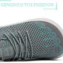 QIJGS Wide Toe Box Platform Sneakers for Women Casual Tennis Shoes Lightweight mesh Shoe (7.5, Grey)