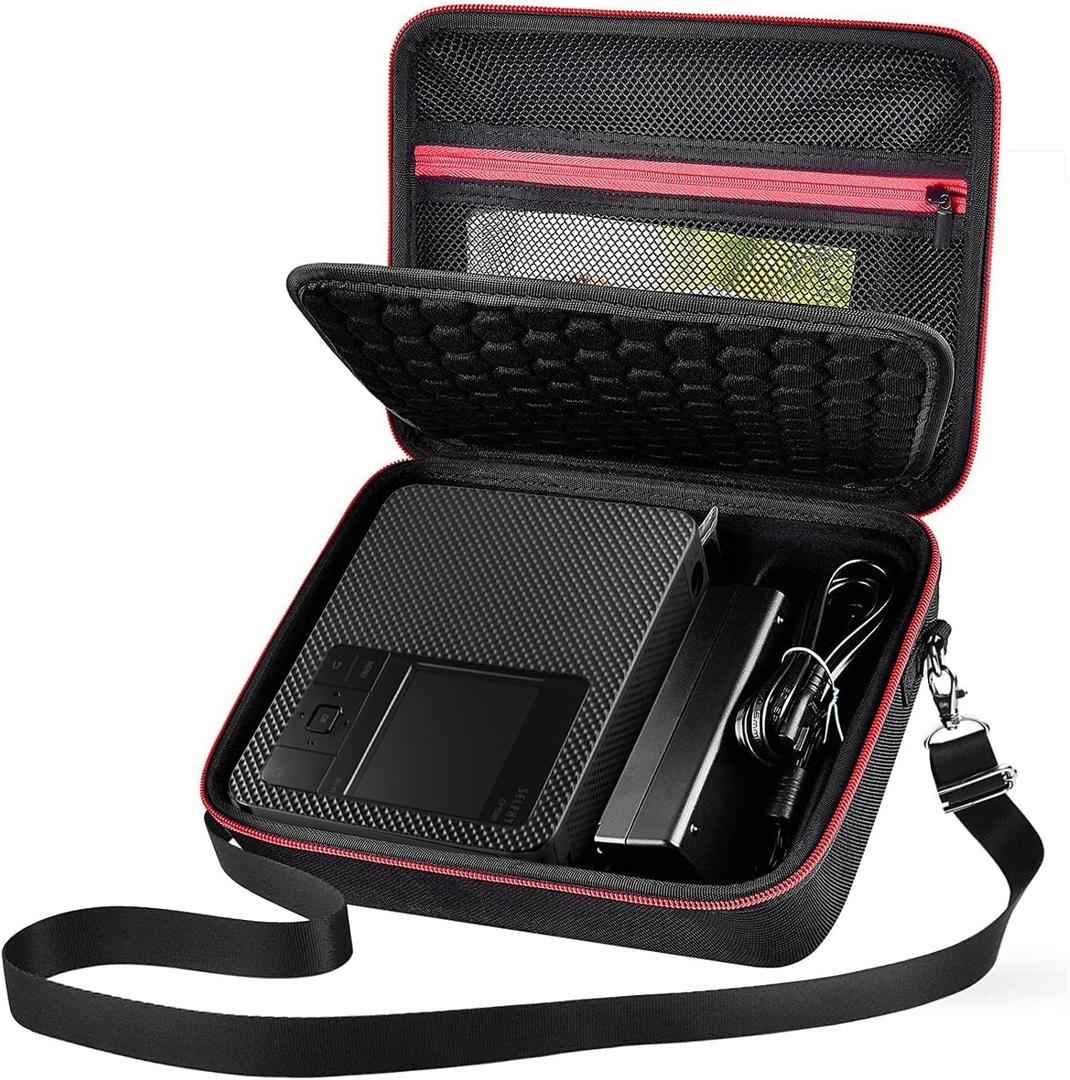 ALKOO Case Compatible with Canon SELPHY CP1500/CP1300/ CP1200 Wireless Compact Photo Printer and Color Ink and Paper Set/Battery- Organizer Storage Bag Only (Black)