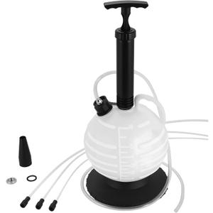 6L Manual Vacuum Oil Extractor Pump, Fluid Extractor Pump with 1 Hose and 3 Long Hard Tubes for Automotive, Marine, and Multi-Purpose Fluid Changes