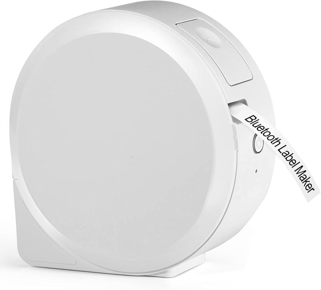 Label KINGDOM Bluetooth Label Maker Machine with Tape,Smartphone Label Makers,Portable Label Printer with App,for Home Office Organization, iOS & Android Compatible