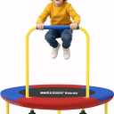 BLUERISE 36'' Toddler Trampoline Safe Foam Handle Indoor&Outdoor Ages 2-6