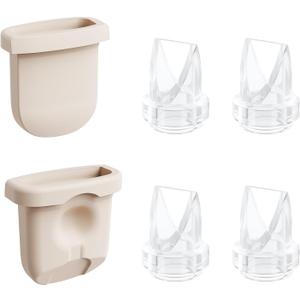 8pcs Breast Pump Parts, 6pcs Duckbill Valves and 2pcs Silicone Diaphragm Compatible with eufy S1 Pro/S1/E10/E20 Wearable Breast Pump, Replace for eufy Pump Diaphragm Duckbill Valve,Not Original Parts