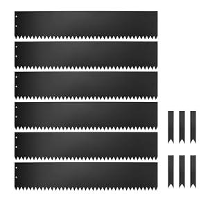 Dyna-Living 40 x 8 Inch Steel Landscape Edging 6 Pack Metal Edging for Landscaping Garden Edging Border, 20FT Total Landscape Edging Border Metal Landscape Edging with Clips for Lawn, Garden, Yard