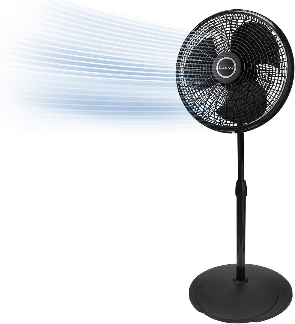 Lasko 2527 16" Performance Pedestal Fan, Black