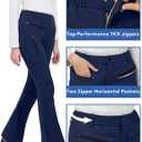 WULFUL Women's Snow Ski Pants Waterproof Insulated Fleece Lined Winter Softshell Hiking Pants (10, Navy)