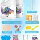 Epoxy Resin 1Gallon Kit,Crystal Clear,Self Leveling,Bubble-Free,Anti-Yellowing Easy Mix 1:1,Suitable for Art Casting,Wood & Molds,Jewelry Projects,DIY Gifts