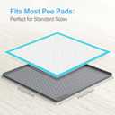 Pee Pad Holder for Dogs,Silicone Dog Puppy Pad Holder, 24 x 24 No Spill Raised Lip High Edge,Portable, Leak-Proof Mat Holder for Dog Training Pads,Square Potty Trays for Home Floor Protection