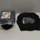 Genina Waterproof Seat Covers for Dining Room Chair Covers Set of 8, Stretch Jacquard Kitchen Parson Chair Slipcover Protector (8 PCS-Rear-covered, Black)