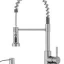 APPASO 3-Mode Kitchen Faucet with Soap Dispenser, Stainless Steel Pull Down Faucet for Kitchen Sink, Spring High Arc Tall Modern Single Handle Kitchen Sink Faucet with Sprayer Brushed Nickel