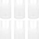 Koyal Wholesale Glass Hurricane Candle Holders, Tall Cylinder Chimney Tubes, Open On Both Ends for Pillar, Taper Candles Cover, Wedding Centerpieces Decorations, Bulk Set (6, 4" W x 10" H)