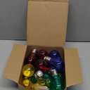 16 Pcs Christmas Colored LED String Light Bulbs Plastic Waterproof S14 Replacement Bulbs E26 Base 1 Watt LED Bulb for Indoor Outdoor String Lights Christmas Decoration (Multicolor)