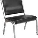 Flash Furniture HERCULES Series 1000 lb. Rated Black Antimicrobial Vinyl Bariatric Medical Reception Chair