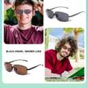 LianSan 2 Packs Premium Metal Bifocal Sunglasses for Men Women Retro Top Clear Sun Readers with UV Protection(3.00)
