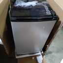 DUMOS 3.2 Cu.Ft Mini Fridge with Freezer, Single Door Refrigerator with Adjustable Thermostat, Compact Small Fridge for Bedroom, Office, Dorm, Silver Single Door