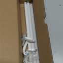 White Wrap Around Curtain Rods:5/8" Small Blackout Adjustable Window Curtain Rod for Bedroom Kitchen Apartment Renter Friendly,Room Darkening Curved Drapery Rods Easy Install,Pure White 28-60"