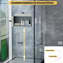 Shower Niche 24"x12"，No Tile Needed，Stainless Steel Niche Bathroom for Shower Wall，Matte Black （ 24 x 12 in）