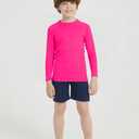 Kids Rash Guard Shirt UPF 50+ Quick Dry Sun Shirts Long Sleeve Athletic Tops for Boys and Girls, 10-12 Years 