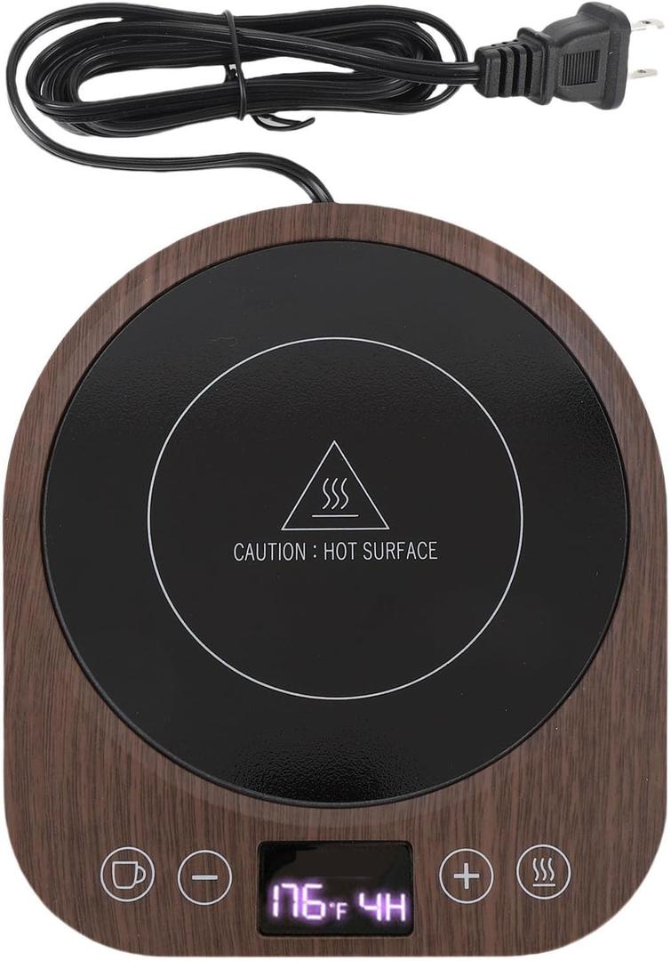 , 36W for Desk with 3 Temperature Settings, 1-9 Hrs Timer, Auto Shutoff Electric Cup Warmer for Tea Milk, Candle Warmer Plate for Home & Office (US Plug)