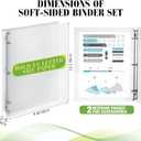 Crtiin 6 Pack Clear 3 Ring Binder, Plastic 3 Holes Binder, O Ring, 0.5 Inch