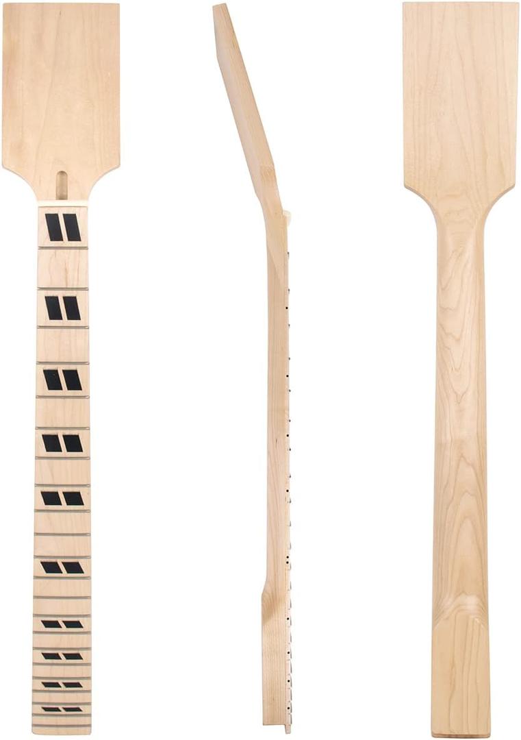 Electric Guitar Neck For ST Guitars Replacement Bolt-on C Shape Canada Maplewood (22 Fret Parallelogram Maple)