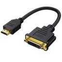 CableCreation HDMI to DVI Cable, 2-Way Male to Female Adapter, 1080P Converter, 3D, Compatible with HDTV, PS3, PS4, DVD, Nintendo Switch, 15cm