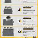 Cat Litter Mat, Upgrade Super Waterproof Back Layer Litter Box Mat, Non Slip, Durable, Soft on Paws Kitty Trapping Matt (27"x19", Gray)