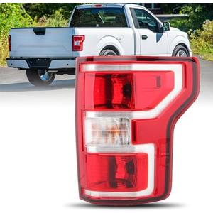 Passenger Side Tail Light Assembly Compatible with Ford F150 F-150 2018-2020 With Halogen Bulb and Harness Right Tail Lamp
