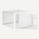 Amazon Basics Stackable and Foldable Clear Shoe Storage Organizer Box, Large, 12-Pack