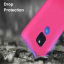 E Segoi Moto G Play 2021 Case, Liquid Silicone Gel Rubber Shockproof Case Soft Microfiber Cloth Lining Cushion Compatible with Motorola Moto G Play 2021 6.5 inch (Hot Pink)