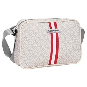 SUPROMOMI Crossbody Bags for Women: Small Fashion Print Crossbody Purses with Adjustable Strap - Lightweight Casual Women's Crossbody Handbags - Waterproof Nylon Travel Shoulder Bag Beige Grey