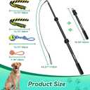 Flirt Pole for Dogs, Interactive Toys Tug-of-war for Pet, Durable Teaser Wand, Chase Toys with Rope Chewing Sticks, for Outdoor Exercise & Training