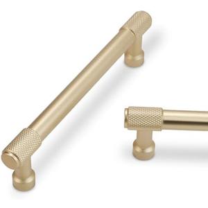 BUKOBYHE 10 Pack 5 Inch(128mm) Dark Champagne Bronze Kitchen Cabinet Handles Knurled Cabinet Pulls Drawer Pulls Cabinet Hardware