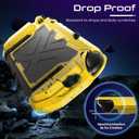 Toladoshop Dockable for Switch 2 Grip Case (2025) Accessories, Armor Slim Military-Grade Protection for Detachable 3PCS Design Joncon Holder with Screen Protectors and Joystick caps, Yellow