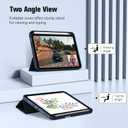 ProCase for iPad mini 7 A17 Pro 2024/iPad Mini 6 2021 8.3 Inch iPad mini 7th/6th Gen Case with Pencil Holder, Trifold Stand Smart Folio with Soft TPU Back Cover for iPad mini 8.3" 7th/6th -Darkblue