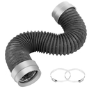 3FT Dryer Vent Hose 4 Inch, Heavy Duty 6Layer Flexible Aluminum Dryer Duct with Rubber Seal Connectors, Heat Resistant EasyInstall Dryer Exhaust Hose for Tight Spaces, Universal Dryer Vent Kit