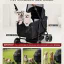 Dog Stroller for Large & Medium Dogs (20132 lbs), Pet Stroller for 2 Small Dogs, Extra Large Heavy Duty, Foldable & Ventilated