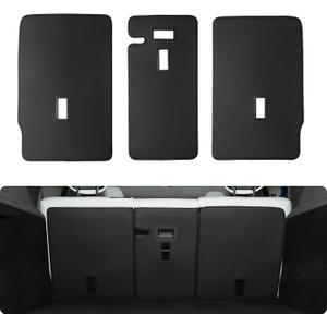 BASENOR 2025 2026 Tesla Model Y Second Row Seats Back Leather Cover All Weather Seat Protector Mat for Model Y Juniper Accessories Set of 3