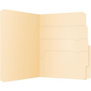 Pendaflex Divide It Up File Folders, Letter Size, Manila, 12/Pack (10770)