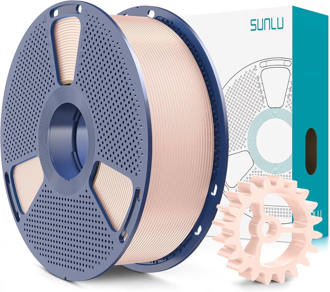 SUNLU PLA+2.0 3D Printer Filament, Upgrade PLA+ Filament 1.75mm, Tougher and Stronger, Neatly Wound Filament, Dimensional Accuracy +/-0.02mm, 1KG Spool(2.2lbs), Beige