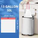 KdbK 13.2 Gallon Tall Kitchen Drawstring Trash Bags, 200 Count Pre-separated Garbage Bags, Unscented, Leak Proof, Waste Bag for Kitchen, Office, Home