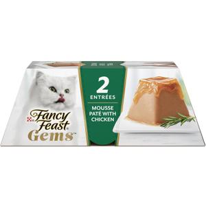 Fancy Feast Gems Pate Cat Food Mousse With Chicken and a Halo of Savory Gravy Cat Food - (Pack of 8) 4 oz. Boxes (EXP 01/01/27)