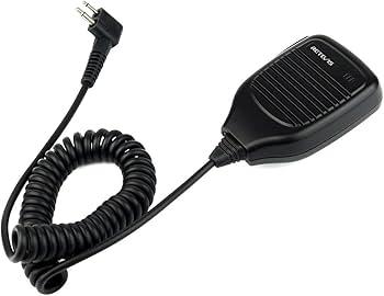 Retevis Two Way Radio Speaker Mic, Compatible with Motorola CP200 CP200D CP100D BPR40D BPR40 CLS1410 RMU2040 GP88 RDU4100 RDU4160D Walkie Talkies, 2 Pin Shoulder Speaker Microphone(1 Pack)