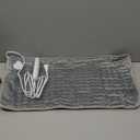 Deepsoon Heating Pad,Electric Heating Pads for Back,Neck,Abdomen,Moist Heating Pad for Shoulder,Knee,Arms,Legs,Dry/Moist Heat & Auto Shut Off,Christmas Gifts for Men and Women,Light Gray,24x12 Inch