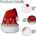 Santa Hat for Adults, Unisex Women Men Velvet Comfort Red Christmas Santa Claus Hats for Xmas Eve New Year Holiday Party Supplies