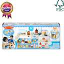 Melissa & Doug Cool Scoops Ice Creamery, Wooden Ice Cream Shop & Counter with Play Food & Play Kitchen Accessories, Preschool Learning Toys for Girls & Boys 3+ - FSC Certified, 24.4 x 10.15 x 8.4